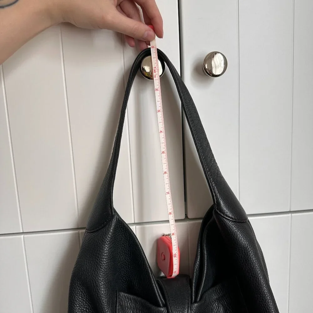 Vintage Dooney and Bourke Pebbled Leather Lock Annalisa Hobo - Picture 8 of 15